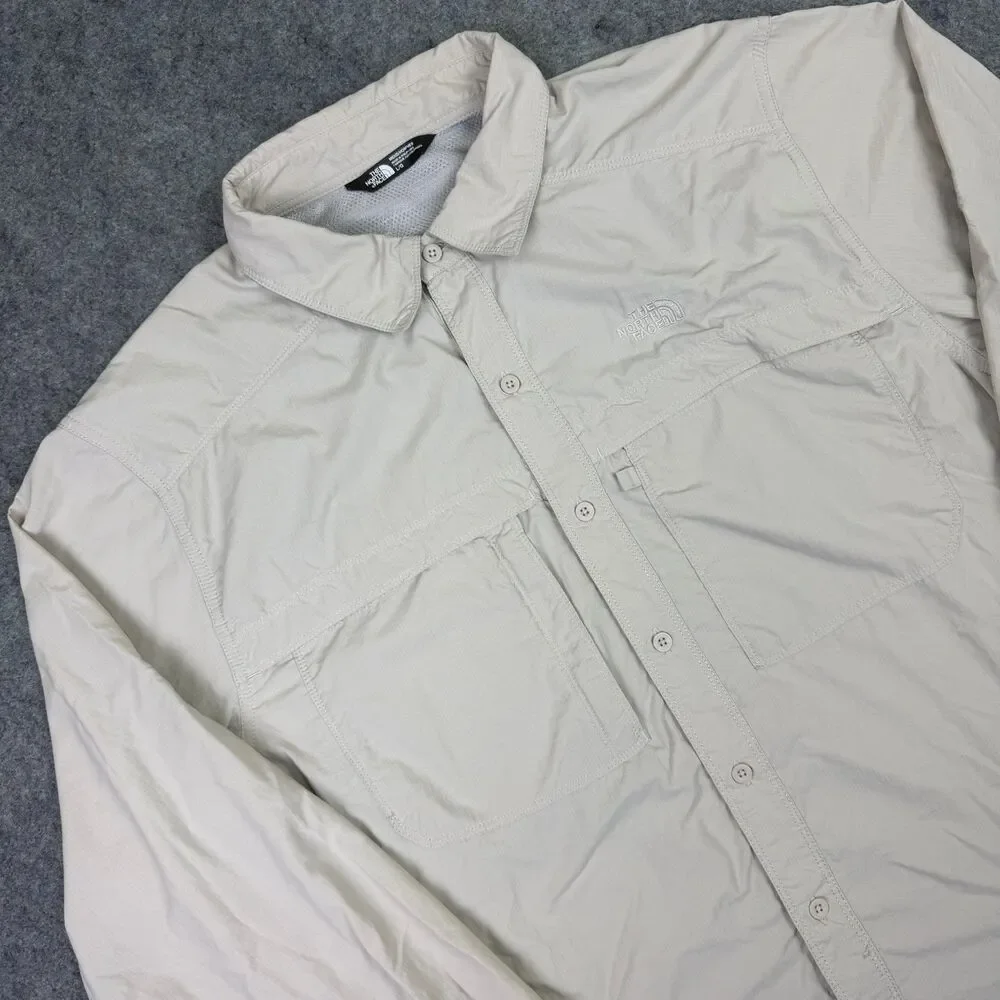 Men's The North Face Hiking Technical Trail and Utility Shirt Size Large Cream